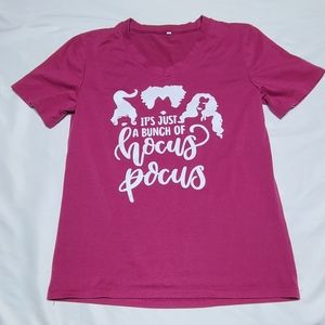 Womens medium Hocus Pocus t shirt Burgundy Maroon